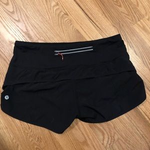 Lululemon Black Speed Shorts
